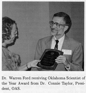 Picture of Dr. Warren Ford receiving award